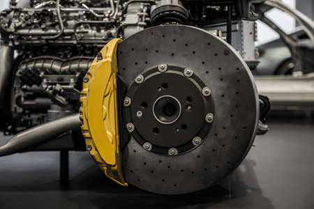 Car brake system carbon ceramic brake discの写真素材