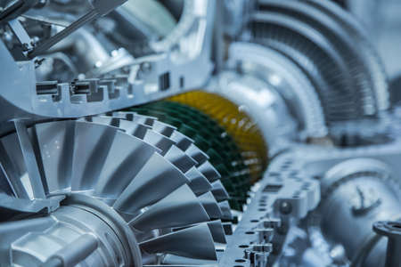 Cross section of a turbo jet engineの写真素材