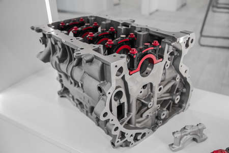 New car engine blockの写真素材