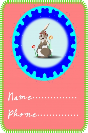 rabbit girl play cardの写真素材