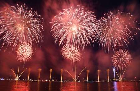 france cannes fireworks competition 8 august 2011のeditorial素材