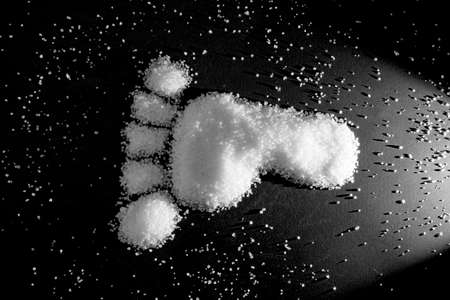 Diabetic foot made of sugarの写真素材