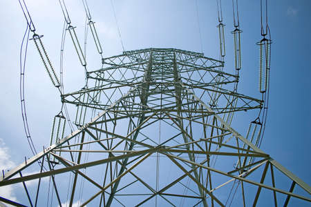 Energy and power. High voltage lines