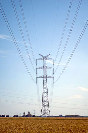Energy and power. High voltage lines
