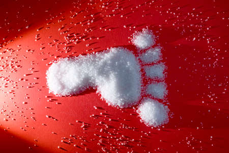 Diabetic foot made of sugarの写真素材