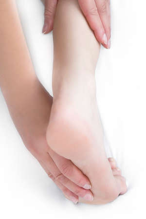 The bare foot of a womanの写真素材