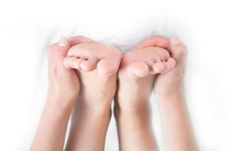 The bare foot of a womanの写真素材