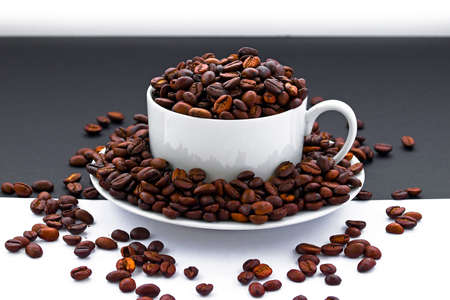 coffee beans in a cup