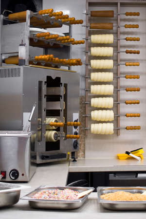 fresh cake prepared for baking
