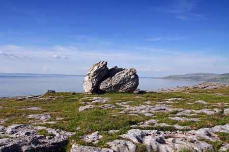 Burren stone, Irish coastの写真素材