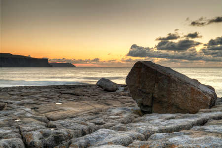 Cliffs of Moher view at sunset in Irelandの写真素材