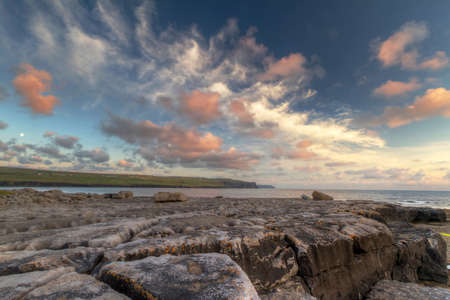 Atlantic sunset over Burren - Irelandの写真素材