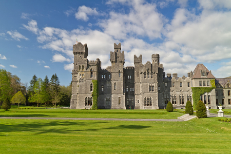 Ashford castle and gardens, Co. Mayo, Irelandのeditorial素材