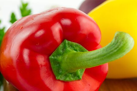 Macro shot of a red pepperの写真素材