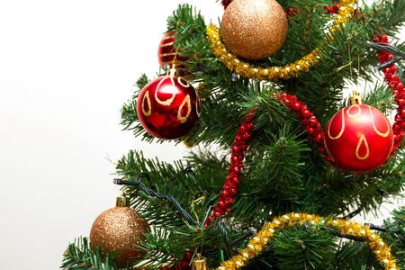 Beautiful Christmas tree decorationsの写真素材