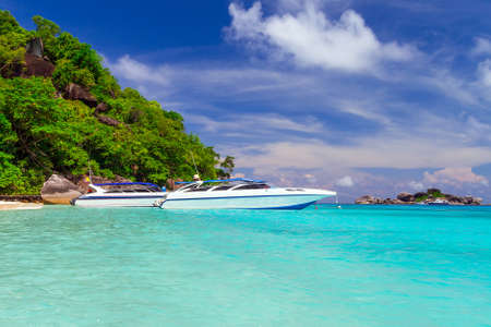 Paradise lagoon of Similan islands, Thailandの写真素材