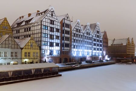 Old town of Gdansk in winter scenery, Polandのeditorial素材