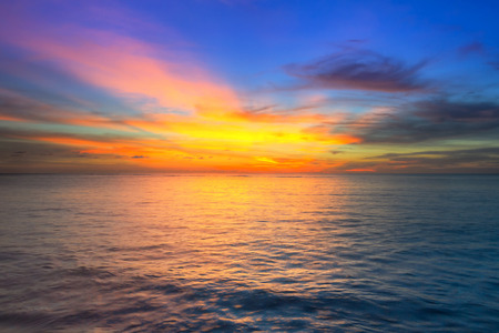 Amazing sunset over Andaman Sea in Thailandの写真素材