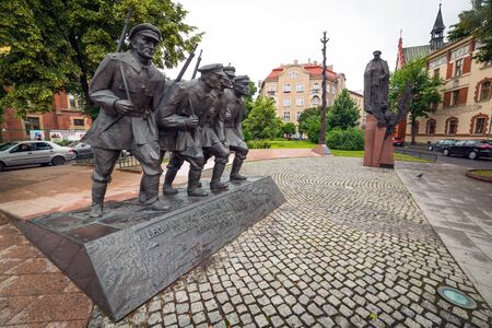 Rainy day on the main market square of the Old Town in Krakowのeditorial素材