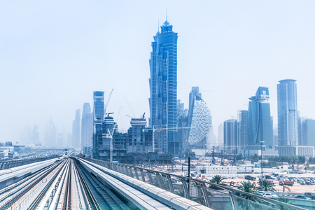 Metro line in Dubaiのeditorial素材