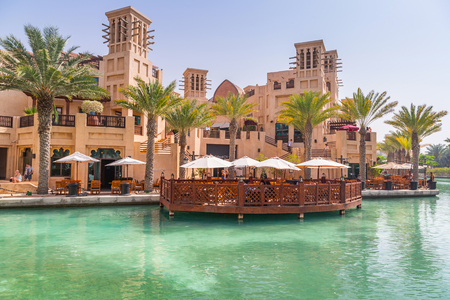 Architecture of Madinat Jumeirah resort in Dubai, UAEのeditorial素材