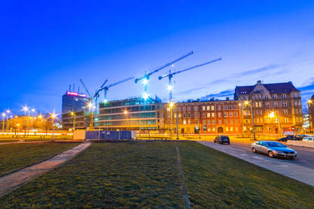 Building construction of Tryton office building in Gdansk, Polandの写真素材