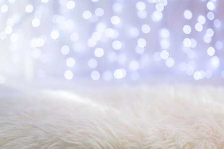 Circular bokeh background of Christmas lightsの写真素材