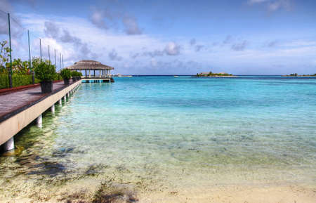 Maldives harborの写真素材