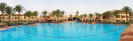 Tropical resort panoramaのeditorial素材