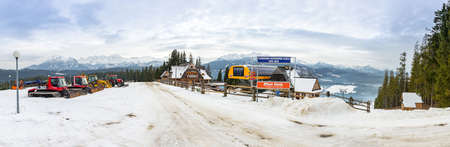 Panorama of Male Ciche ski resort near Zakopaneのeditorial素材