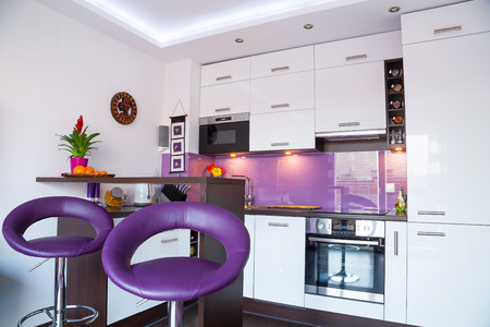 Modern white kitchen interiorの写真素材