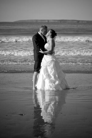 Married couple kissing each otherの写真素材