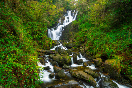 Torc waterfall in Killarney National Park, Irelandの写真素材