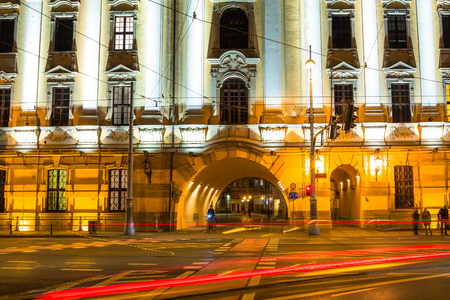 Old town of Wroclaw at night, Polandの写真素材