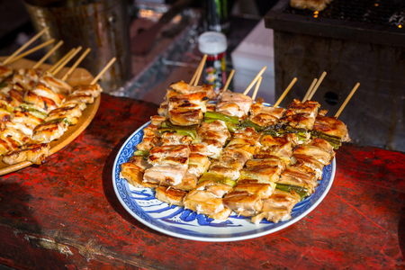 Japanese street food in Kyoto.の写真素材