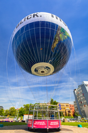 BERLIN, GERMANY - JUNE 15, 2017: Baloon trip in the city center of Berlin, Germany. Berlin is the capital and the largest city of Germany with a population of approximately 3.7 million people.のeditorial素材