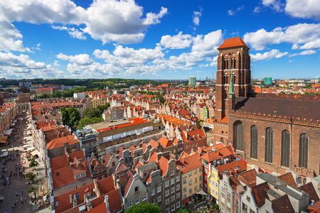 Saint Mary Cathedral in the old town of Gdansk, Polandのeditorial素材