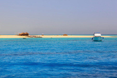 Lagoon of the Red Sea at Mahmya island, Egyptの写真素材