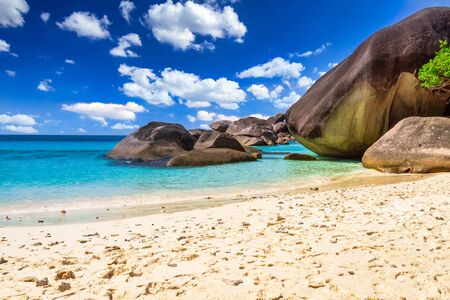 Beautiful beach on the Similan islands at Andaman sea, Thailandの写真素材