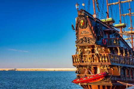 Pirate ship by the Baltic Sea in Gdynia. Polandの写真素材