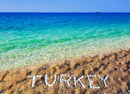 Holidays on the beach in Turkeyの写真素材