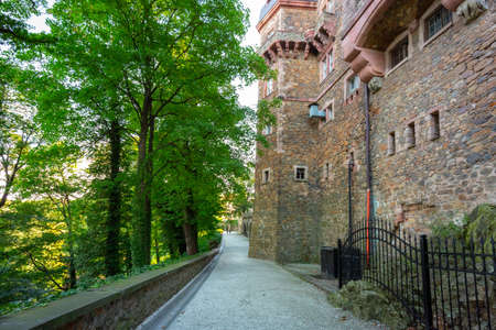 Walbrzych, Poland - September 8, 2020: Beautiful architecture of the Ksiaz Castle in Lower Silesia, Poland.のeditorial素材