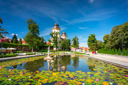 Walbrzych, Poland - September 8, 2020: Beautiful architecture of the Ksiaz Castle in Lower Silesia, Poland.のeditorial素材