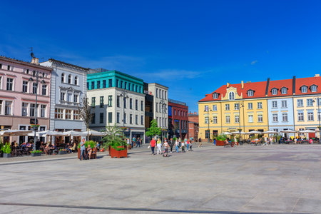 Bydgoszcz, Poland - June 3, 2023: Architecture of the old town of Bydgoszcz city in Poland.のeditorial素材