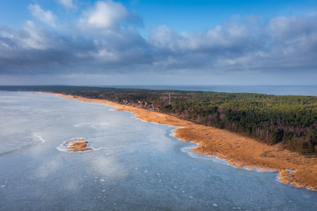 Landscape of the Vistula Spit by the Baltic Sea. Polandの写真素材