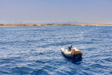 Beautiful scenery of the Red Sea coast in Egypt, Africa.の写真素材