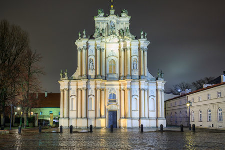 Visitationist Church in Warsaw, Polandの写真素材