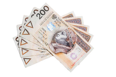 A lot of polish moneyの写真素材