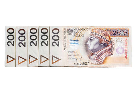 A lot of polish moneyの写真素材