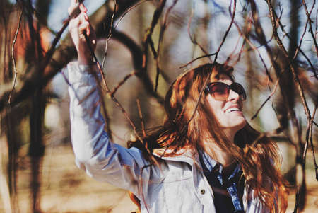 Portrait of young beautiful women outdoors